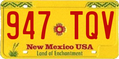 NM license plate 947TQV
