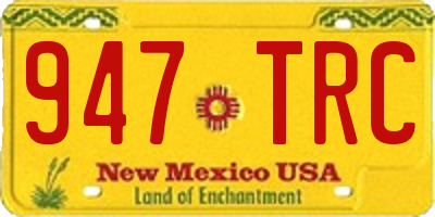 NM license plate 947TRC