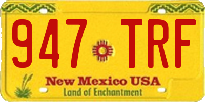 NM license plate 947TRF