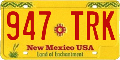 NM license plate 947TRK