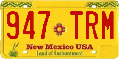NM license plate 947TRM