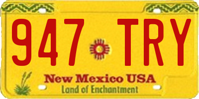 NM license plate 947TRY