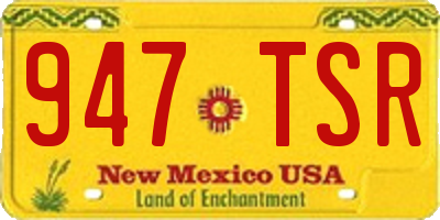 NM license plate 947TSR