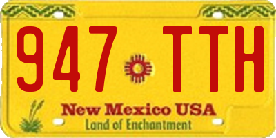 NM license plate 947TTH