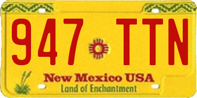 NM license plate 947TTN