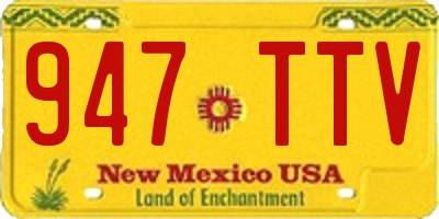 NM license plate 947TTV
