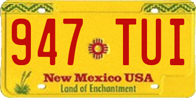 NM license plate 947TUI
