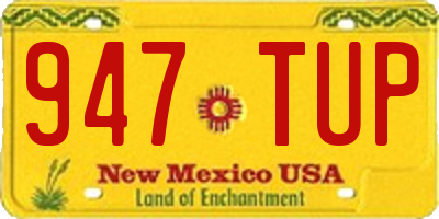 NM license plate 947TUP