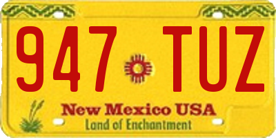 NM license plate 947TUZ