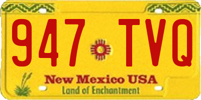 NM license plate 947TVQ