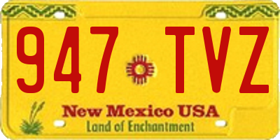 NM license plate 947TVZ