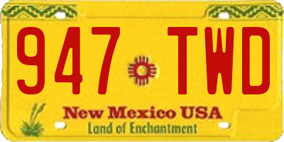 NM license plate 947TWD