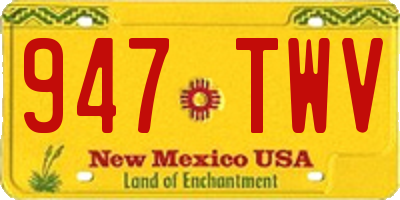 NM license plate 947TWV