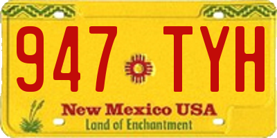 NM license plate 947TYH