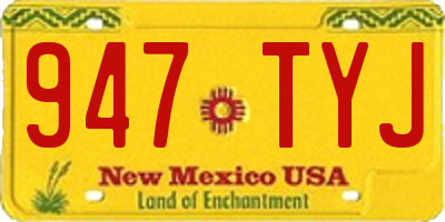 NM license plate 947TYJ