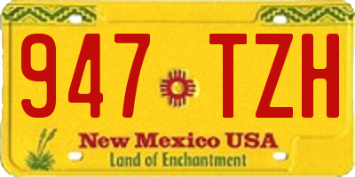 NM license plate 947TZH