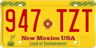 NM license plate 947TZT