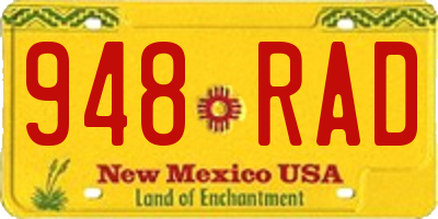 NM license plate 948RAD