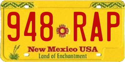 NM license plate 948RAP