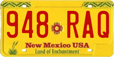 NM license plate 948RAQ