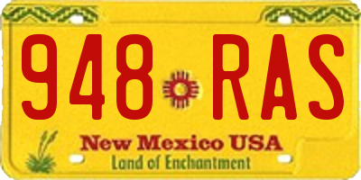 NM license plate 948RAS