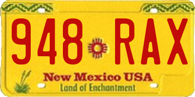 NM license plate 948RAX