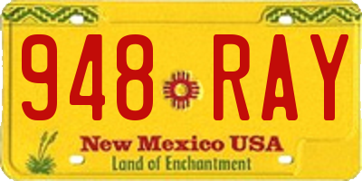 NM license plate 948RAY