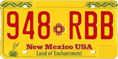NM license plate 948RBB