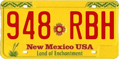 NM license plate 948RBH