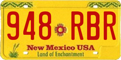 NM license plate 948RBR