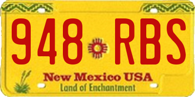 NM license plate 948RBS