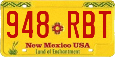 NM license plate 948RBT