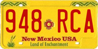 NM license plate 948RCA