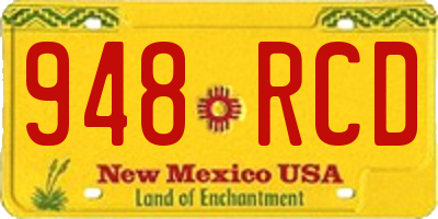 NM license plate 948RCD