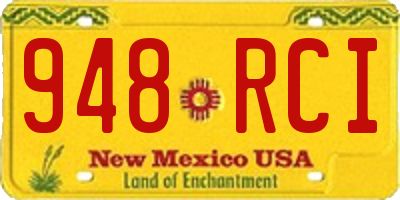 NM license plate 948RCI