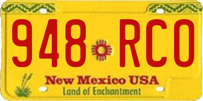 NM license plate 948RCO