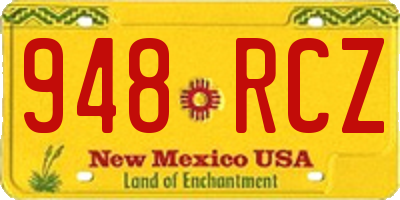 NM license plate 948RCZ