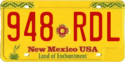 NM license plate 948RDL