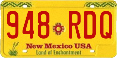 NM license plate 948RDQ