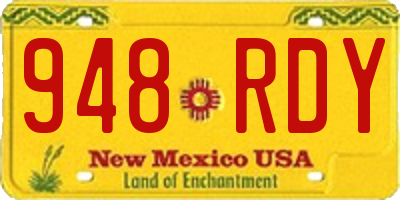 NM license plate 948RDY