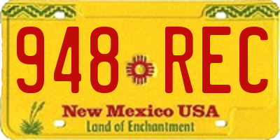 NM license plate 948REC