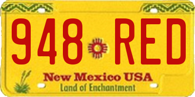 NM license plate 948RED