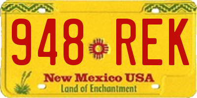 NM license plate 948REK
