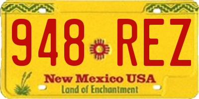 NM license plate 948REZ
