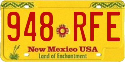 NM license plate 948RFE