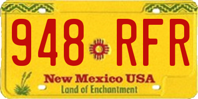 NM license plate 948RFR