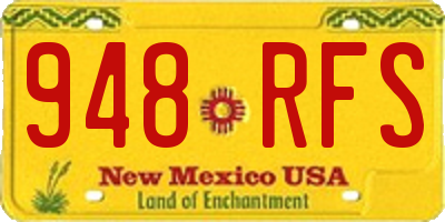 NM license plate 948RFS