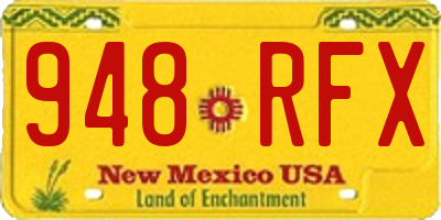 NM license plate 948RFX