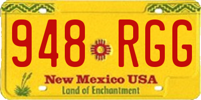 NM license plate 948RGG