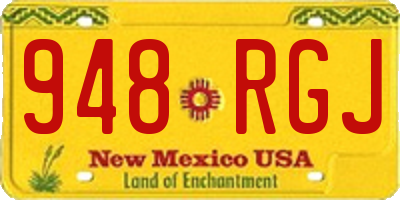 NM license plate 948RGJ